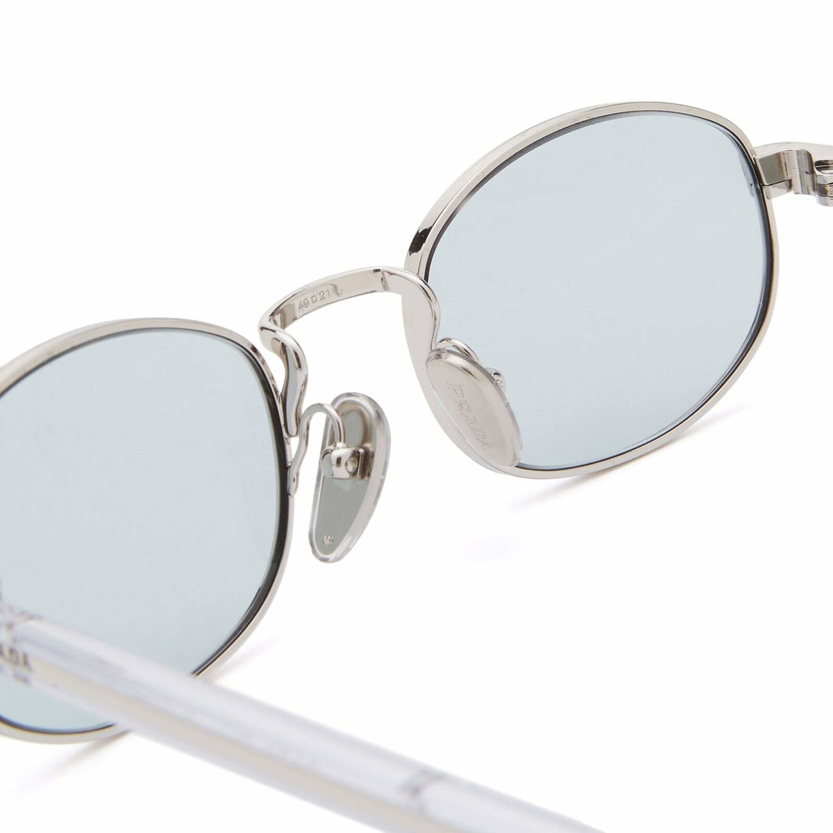 Prada Eyewear 0PR B53S Sunglasses in Silver/Azure 