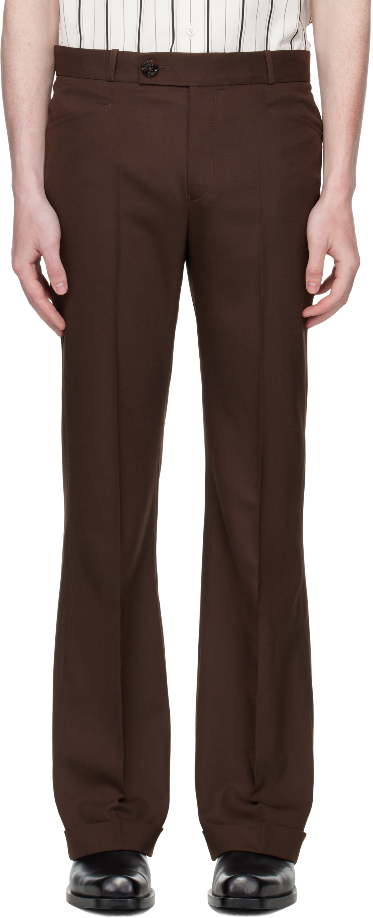 パンツ ERNEST W.BAKER FLARE TROUSERS purple 46 ERNEST W.BAKER FLARE TROUSERS purple 46