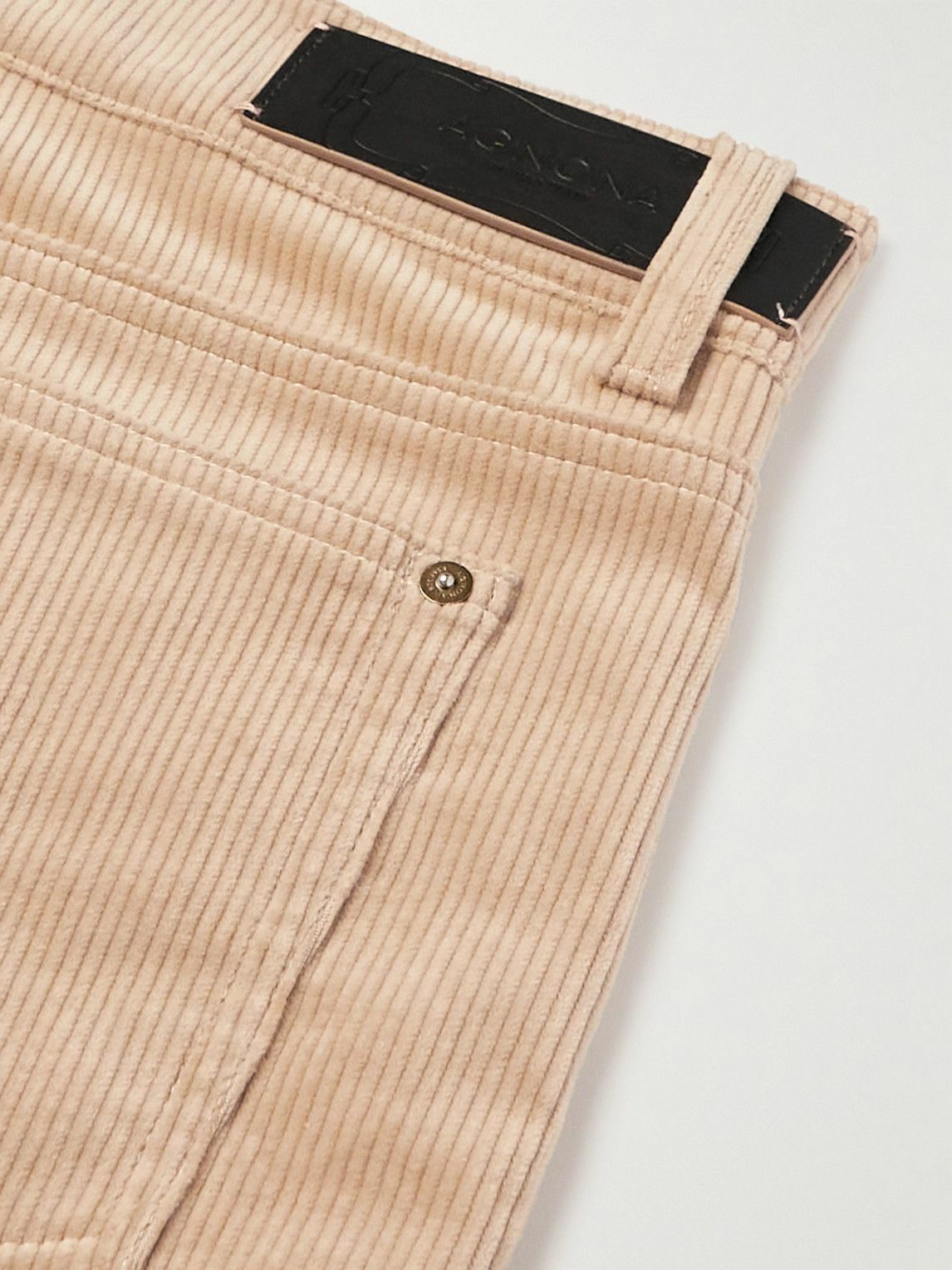 Agnona - Straight-Leg Stretch-Cotton Corduroy Trousers - Neutrals