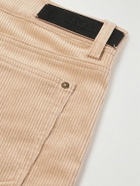 Agnona - Straight-Leg Stretch-Cotton Corduroy Trousers - Neutrals