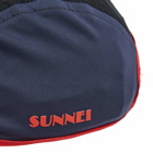 Sunnei Men's 5 Panel Logo Cap in Black/Red