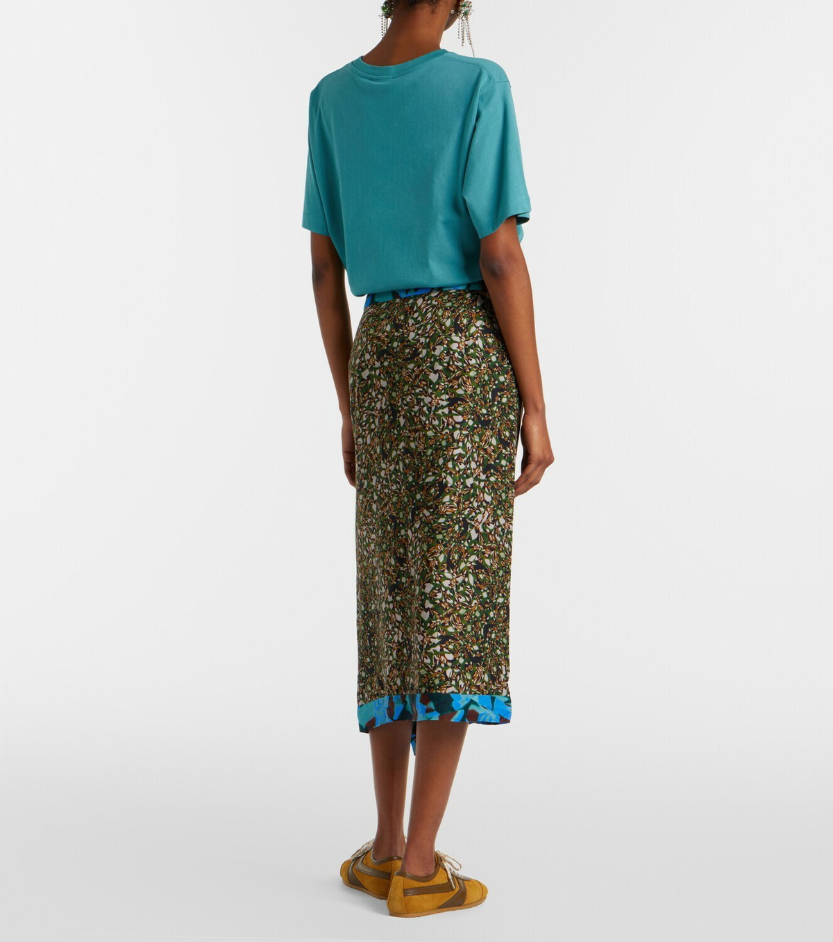 Dries Van Noten Sole printed midi skirt