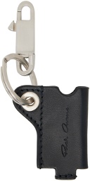 Rick Owens Black & Silver Mini Lighter Holder Keychain