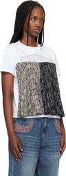 Andersson Bell SSENSE Exclusive White Studded Pleats Hybrid T-shirt