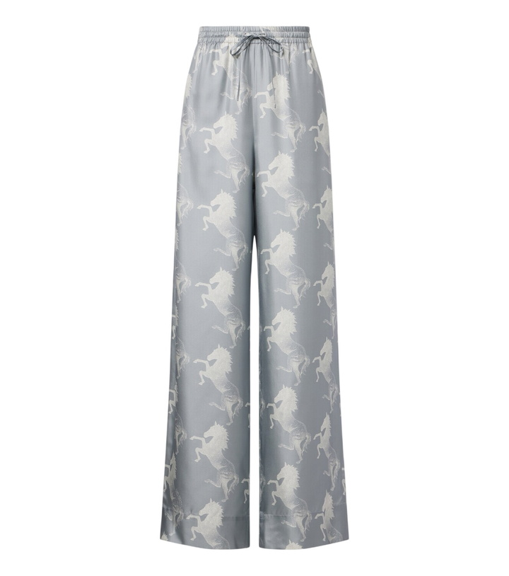 Photo: Stella McCartney Printed silk satin wide-leg pants