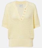 Varley Callie open-knit cotton top