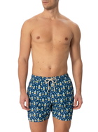 MC2 Saint Barth Man Light Fabric Swim Shorts With Portofino Gin Print | Portofino Dry Gin Special Edition