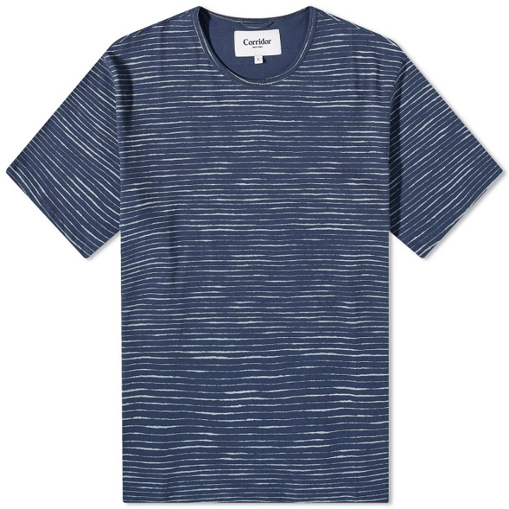 Photo: Corridor Men's Frequency Stripe T-Shirt in Blue