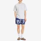 Folk Men's Shadow Print Swim Shorts in Indigo Shadow Print
