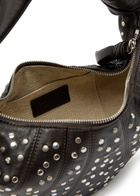 Lemaire Fortune Croissant Mini Studded Leather Shoulder bag - Chocolate - One Size