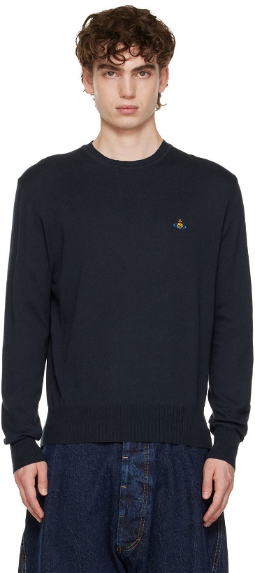 Photo: Vivienne Westwood Navy Embroidered Sweater