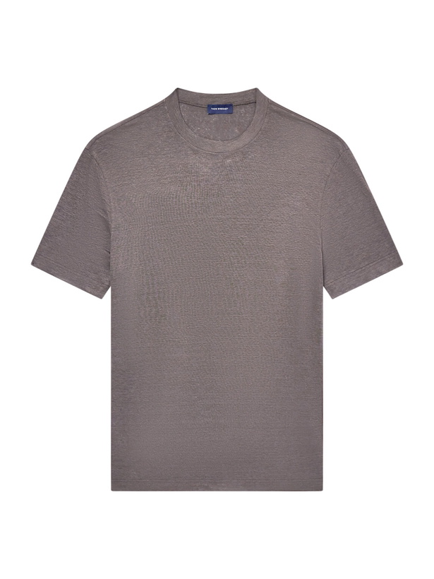 Photo: Thom Sweeney - Linen-Blend T-Shirt - Brown