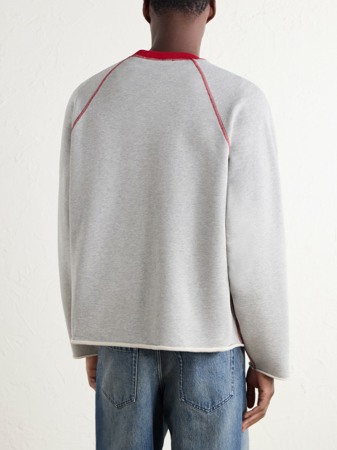 AMI PARIS - Logo-Appliquéd Cotton-Blend Jersey Sweatshirt - Gray