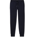 TOM FORD - Slim-Fit Tapered Cotton, Silk and Cashmere-Blend Jersey Sweatpants - Blue