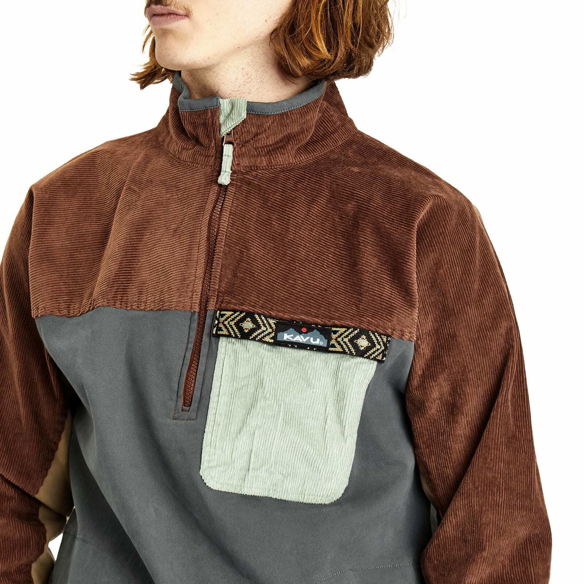 KAVU Men's Throwshirt Flex Pullover in Color Commotion