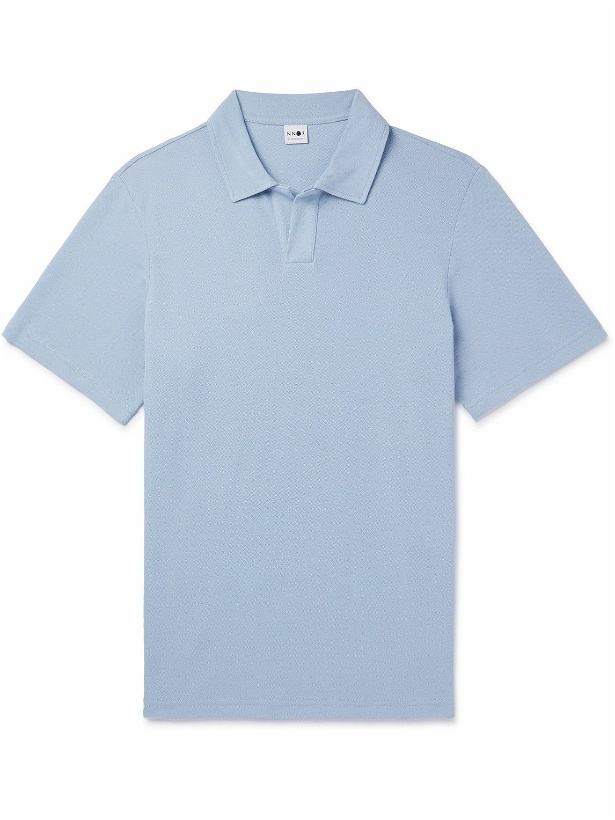 Photo: NN07 - Ross Cotton and Modal-Blend Polo Shirt - Blue