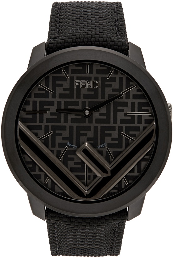 Photo: Fendi Black & Grey Run Away 'F Is Fendi' Watch
