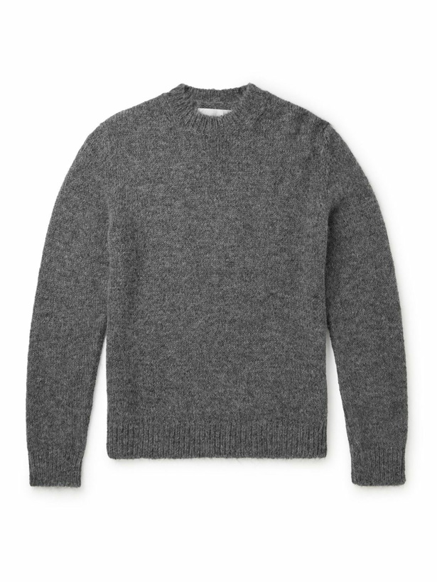 Photo: Jil Sander - Stretch Alpaca and Wool-Blend Sweater - Gray