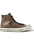 CONVERSE - Chuck 70 Snake-Effect Leather High-Top Sneakers - Brown
