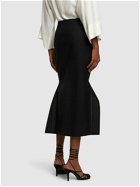 THE ROW - Patillon Asymmetric Wool Midi Skirt