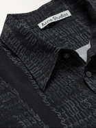 Acne Studios - Logo-Print Woven Shirt - Black
