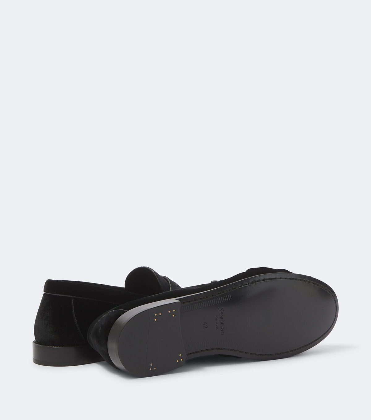 Saint Laurent Le Loafer velvet penny loafers