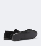 Saint Laurent Le Loafer velvet penny loafers