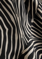 BY Malene Birger Boshan Zebra-print Matte Satin Midi Skirt Black