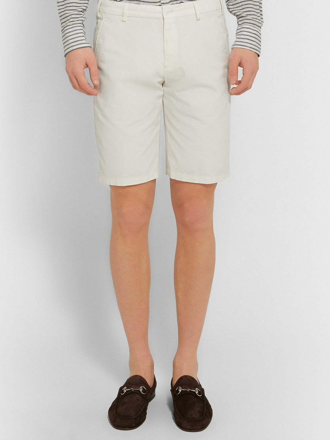 Loro Piana - Stretch-Cotton Bermuda Shorts - Neutrals