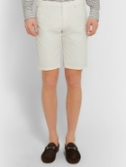 Loro Piana - Stretch-Cotton Bermuda Shorts - Neutrals