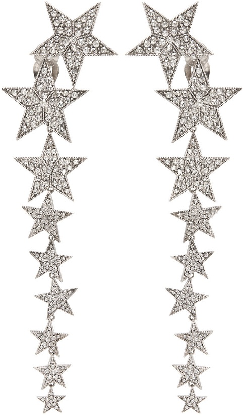 Photo: Saint Laurent Silver Long Falling Star Earrings