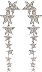 Saint Laurent Silver Long Falling Star Earrings