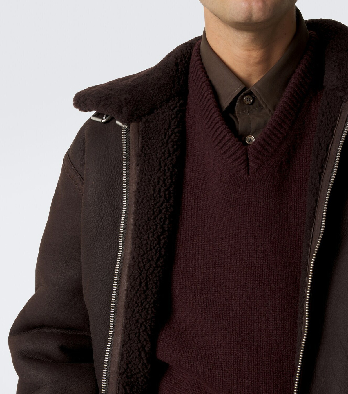 Arma Sano shearling-lined leather jacket