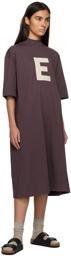 Essentials Purple Short Sleeve Midi Dress