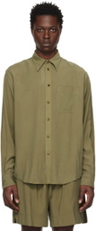 4SDESIGNS Khaki Button Down Shirt