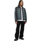 Off-White Gray Check Jacquard Skate Coach Denim Jacket
