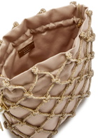 Rosantica Selene Capri Crystal-embellished Satin Drawstring bag - Light Pink - One Size