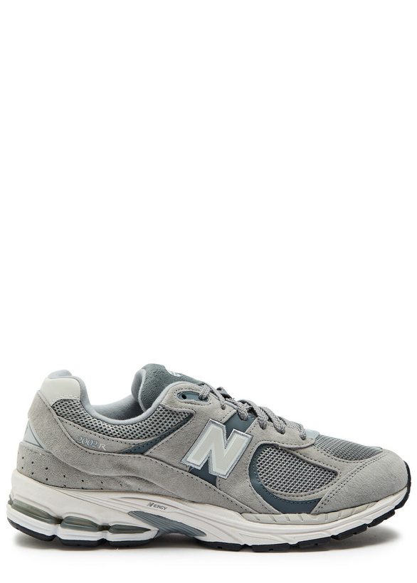 Photo: New Balance 2002R Panelled Suede and Mesh-knit Sneakers Grey