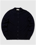 Officine Générale Brent Polo Italian Merino Wo Knitwear Blue - Mens - Pullovers