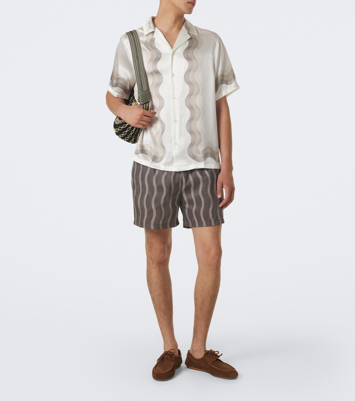 Frescobol Carioca Printed silk bowling shirt