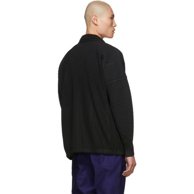 HOMME PLISSÉ ISSEY MIYAKE コーチジャケット ブラック Homme Plisse Issey Miyake Black Pleated Coach Jacket Homme