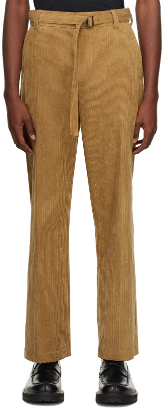 Photo: Solid Homme Brown Belted Trousers