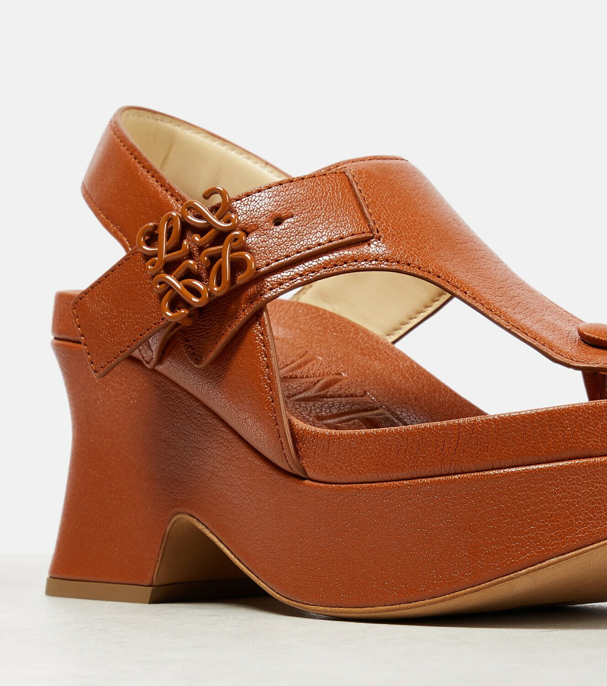 Loewe Ease leather platform thong sandals Loewe