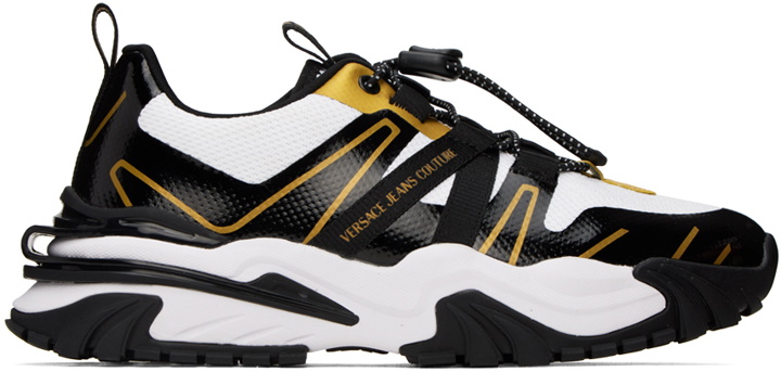 Photo: Versace Jeans Couture White & Black Trail Trek Sneakers