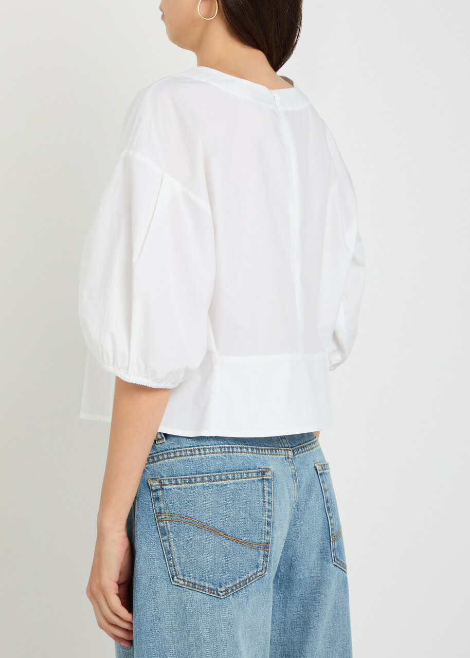 Emporio Armani Round-neck Cotton Blouse White