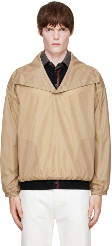 Photo: Marni Beige Nylon Funnel Neck Jacket