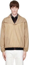 Marni Beige Nylon Funnel Neck Jacket