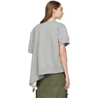 Sacai Grey Lace-Up Sweatshirt