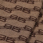 Balenciaga Men's BB Monogram Logo Socks in Beige/Brown