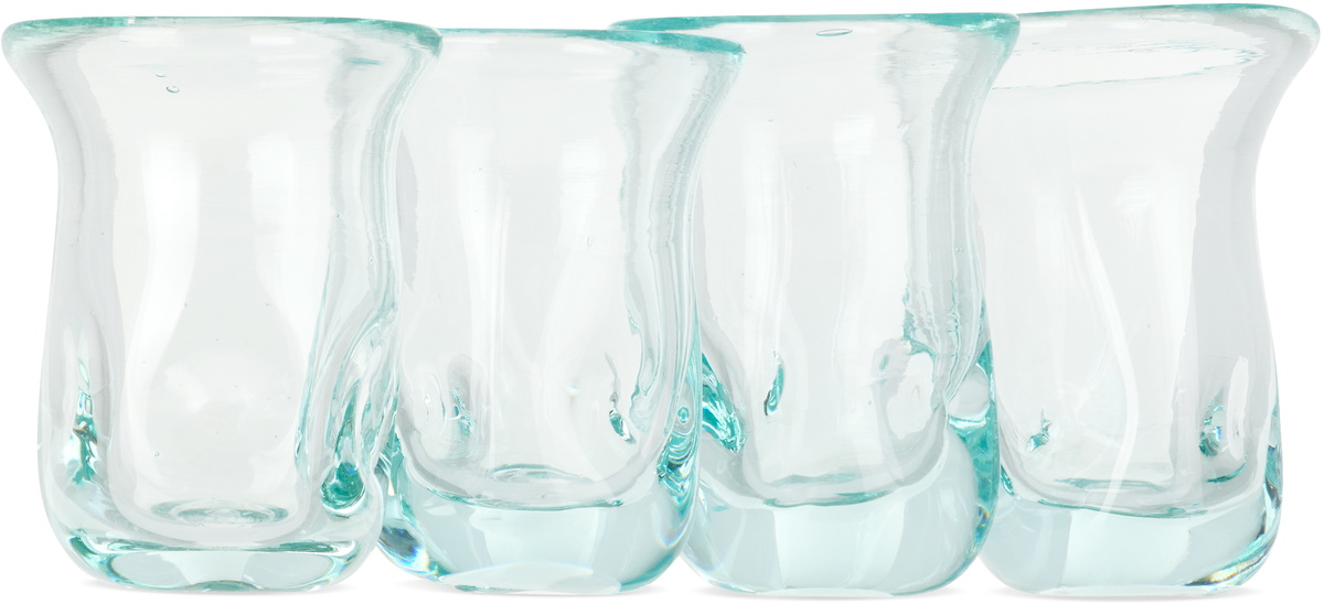 Completedworks Blue B98 Recycled Tiny Glass Set, 4 pcs